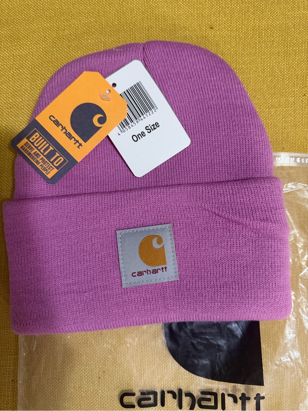 Carhartt unisex Purple-Pink Cuffed Beanie with Logo Patch